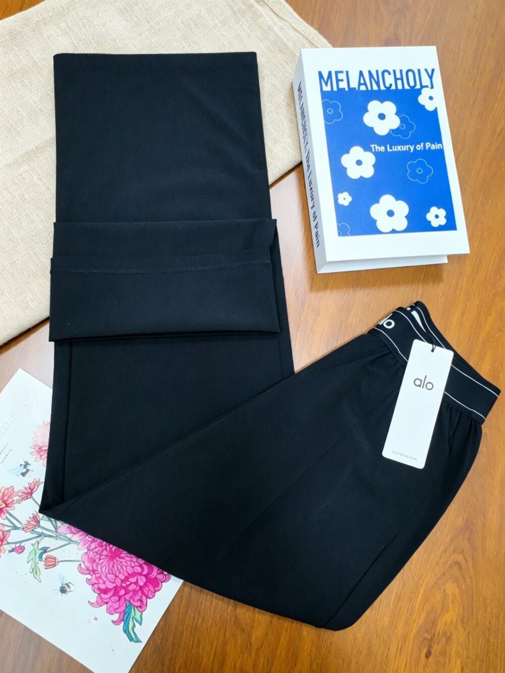 Black ALO Yoga Suit Up Trouser NWT 30" Inseam Wide Relaxed Fit👩🎨EverydayStyle - Picture 4 of 12